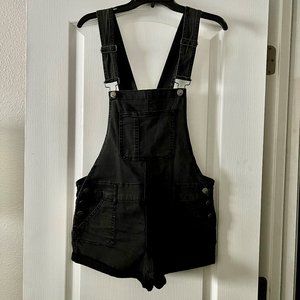 Dark Grey Denim Overalls